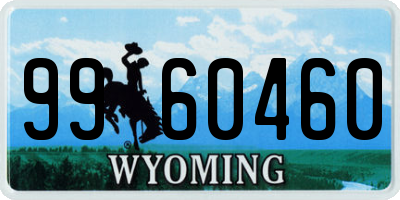 WY license plate 9960460