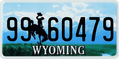 WY license plate 9960479