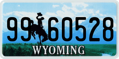 WY license plate 9960528