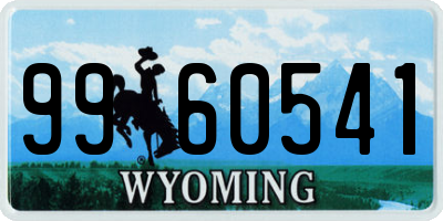 WY license plate 9960541