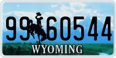 WY license plate 9960544