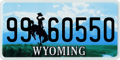 WY license plate 9960550