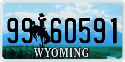 WY license plate 9960591
