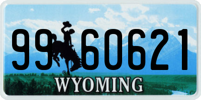 WY license plate 9960621