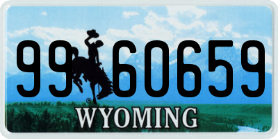 WY license plate 9960659