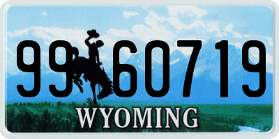 WY license plate 9960719