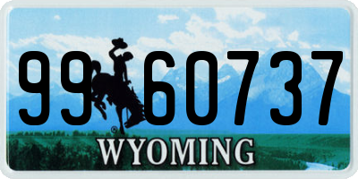 WY license plate 9960737