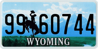 WY license plate 9960744