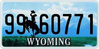 WY license plate 9960771