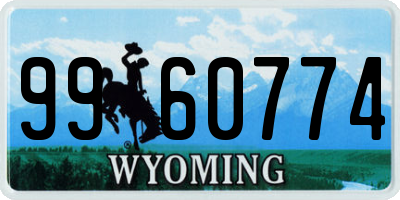 WY license plate 9960774