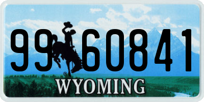 WY license plate 9960841