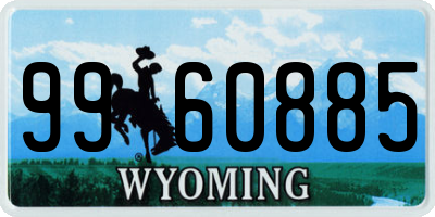 WY license plate 9960885