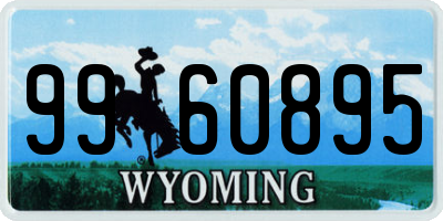 WY license plate 9960895