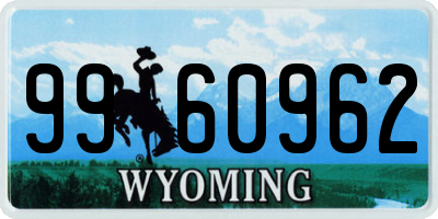 WY license plate 9960962