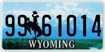 WY license plate 9961014