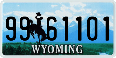 WY license plate 9961101