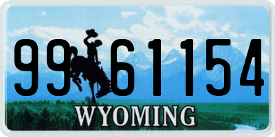 WY license plate 9961154