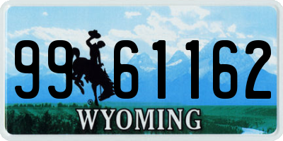 WY license plate 9961162