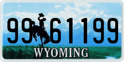 WY license plate 9961199