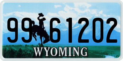WY license plate 9961202