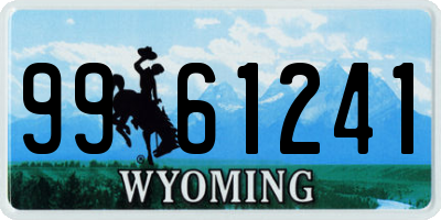 WY license plate 9961241