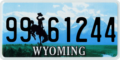 WY license plate 9961244
