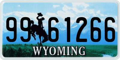 WY license plate 9961266