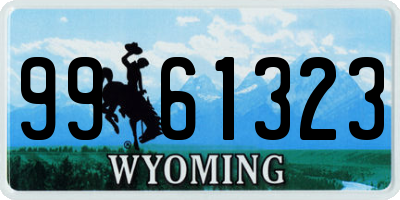 WY license plate 9961323