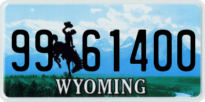 WY license plate 9961400