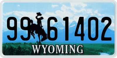 WY license plate 9961402