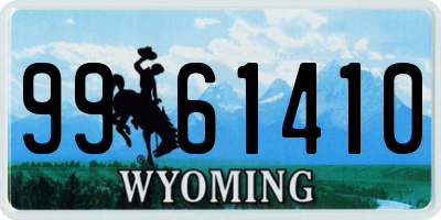WY license plate 9961410