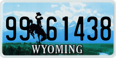 WY license plate 9961438