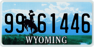 WY license plate 9961446