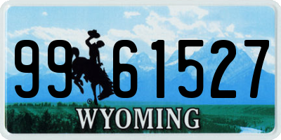 WY license plate 9961527