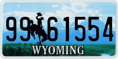 WY license plate 9961554