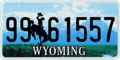 WY license plate 9961557