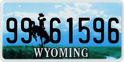 WY license plate 9961596