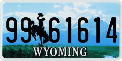 WY license plate 9961614