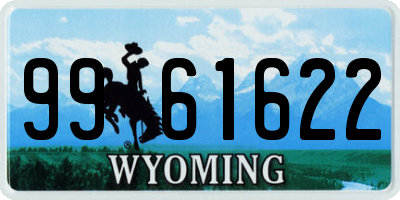 WY license plate 9961622