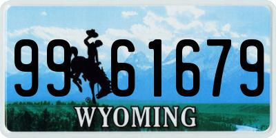 WY license plate 9961679