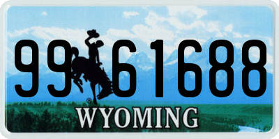 WY license plate 9961688