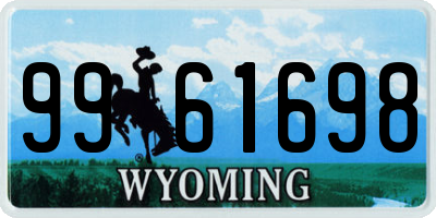 WY license plate 9961698