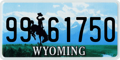 WY license plate 9961750