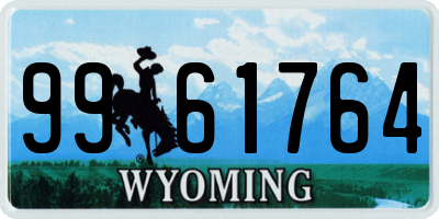 WY license plate 9961764