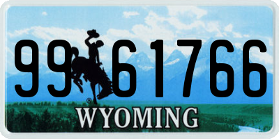 WY license plate 9961766