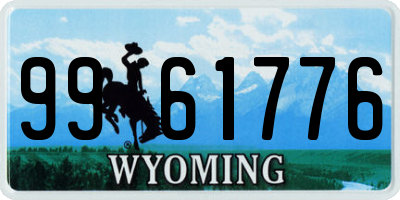 WY license plate 9961776