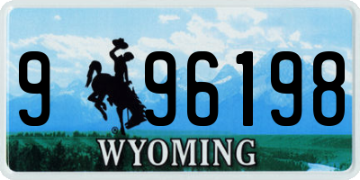 WY license plate 996198