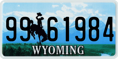 WY license plate 9961984