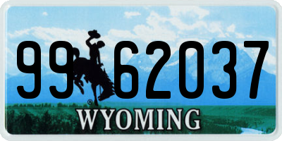 WY license plate 9962037