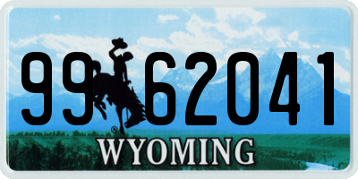 WY license plate 9962041